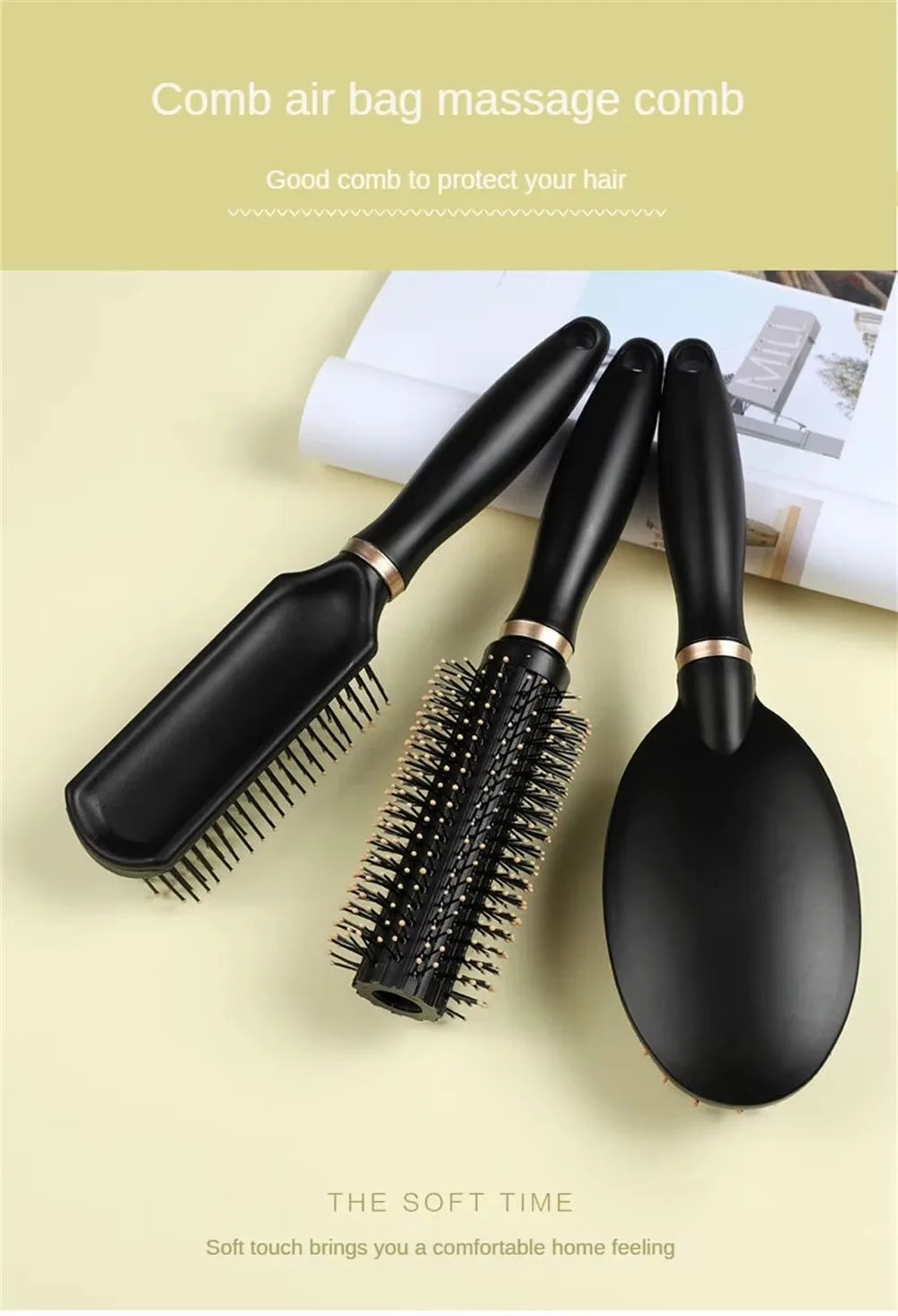 Brosse à cheveux professionnelle à palette lisse et lisse pour Salon de coiffure, grand Type de cheveux, peigne coiffant pour femmes et hommes