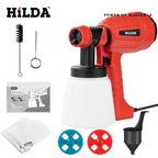 HILDA-Pistolet de Pulvérisation Électrique Rouge de 800ml, Pulvérisateur de Peinture, Outil de Haute Puissance, pour Camion Domestique