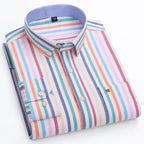 Chemise Oxford à manches longues pour hommes, grande taille 7xl, 100% coton, coupe cintrée, formelle, unie, à carreaux, vêtements de bureau élégants, nouvelle collection