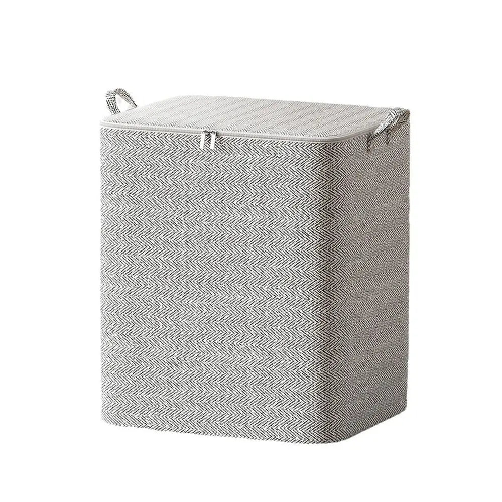 Sac de rangement de couette non tissé avec fermeture éclair veds, vêtements pliables, bacs de couette, conteneur, grande capacité, sac anti-poussière, organiser