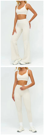 Ensemble de yoga 2 pièces pour femme, tenue de sport, vêtements de gym, ensemble soutien-gorge de sport et pantalon de course, vêtements de yoga et de sport pour femme