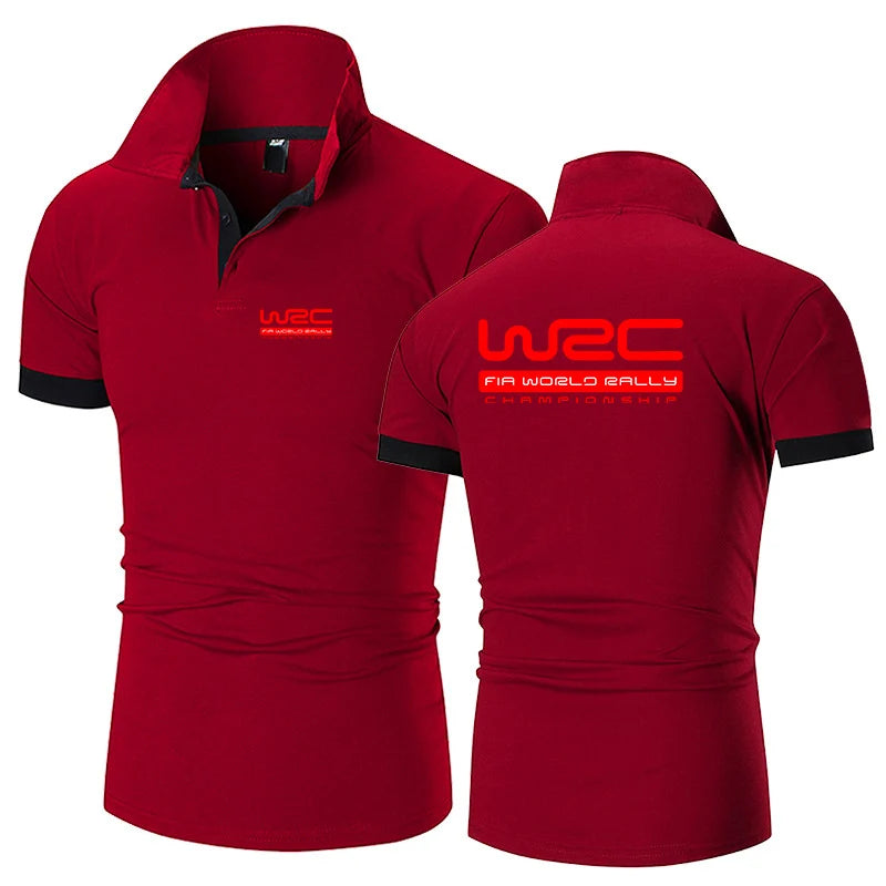 Championnat du monde des rallyes WRC nouvelle mode Polo hommes décontracté col rabattu chemise à manches courtes coupe ajustée été hauts Polo