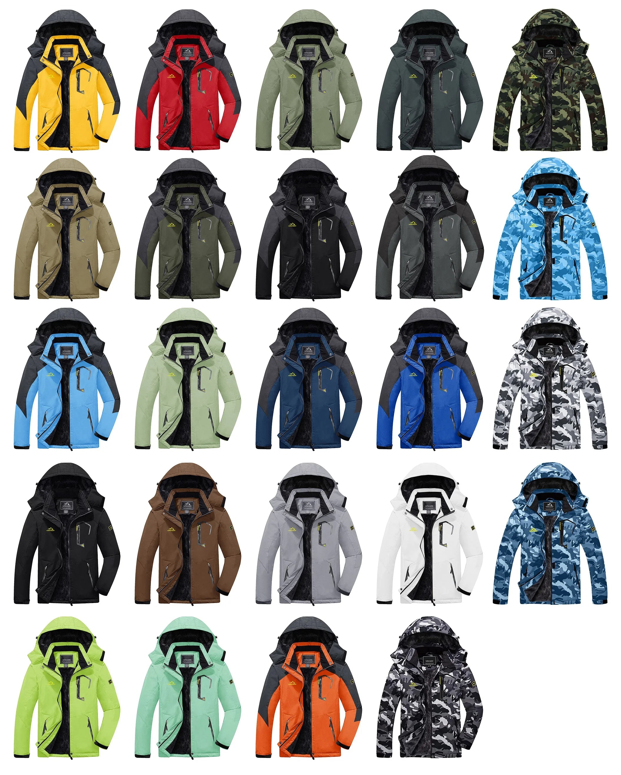 TACVASEN vestes de Ski d'hiver pour hommes manteaux polaires imperméables veste de Snowboard thermique isolée Parka imperméable avec capuche Parka homme
