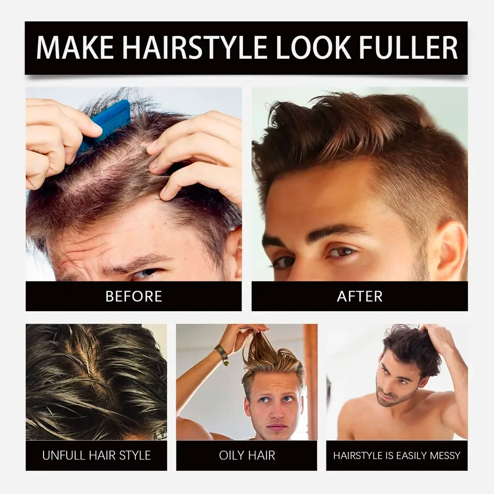 Poudre coiffante volumisante – Contrôle de l'huile, réglage rapide, adaptée au bricolage, tenue longue durée pour hommes et femmes, certifiée, non irritante