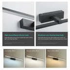 Led miroir lumières appliques salle de bain étanche blanc noir LED lampe plate moderne intérieur applique salle de bain éclairage maquillage