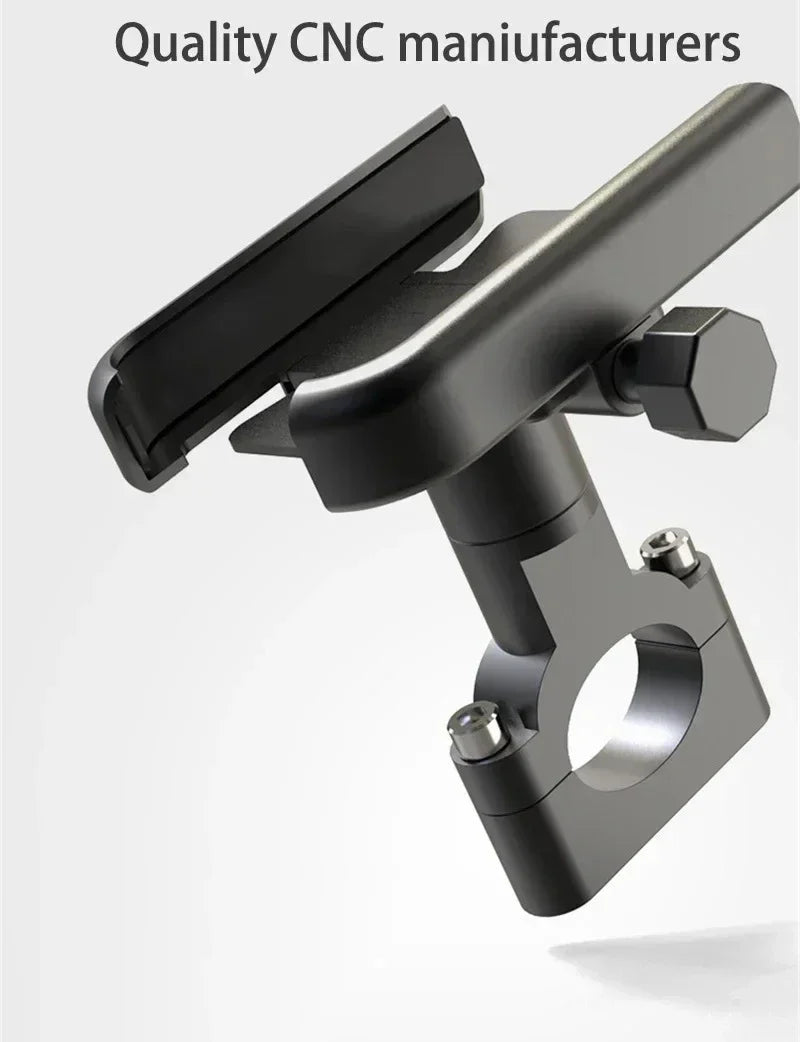 Support de téléphone universel en alliage d'aluminium pour guidon de moto, rétroviseur de vélo, support de téléphone portable pour moto