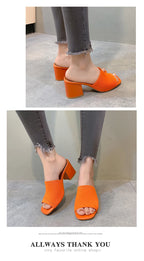 Sandales de Luxe Décontractées et Souples à Talons Hauts pour Femme, Mules Noires, Pantoufles d'Été, Chaussures d'Extérieur, Parka Ouverte, Taille 42