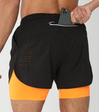 Short de course avec poches doublées pour homme, séchage rapide, léger, respirant, athlétique, sport, entraînement, boucle serviette