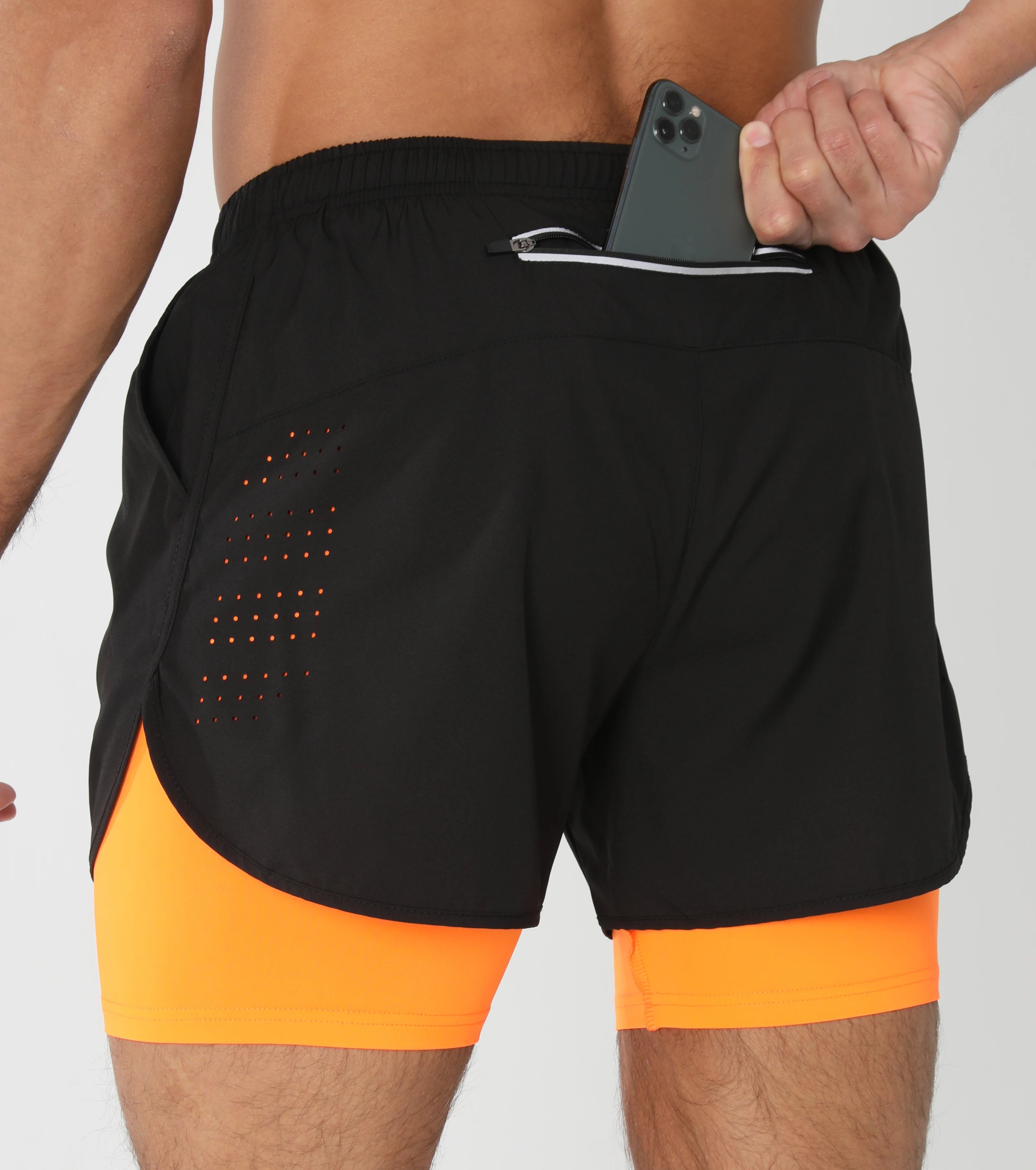 Short de course avec poches doublées pour homme, séchage rapide, léger, respirant, athlétique, sport, entraînement, boucle serviette