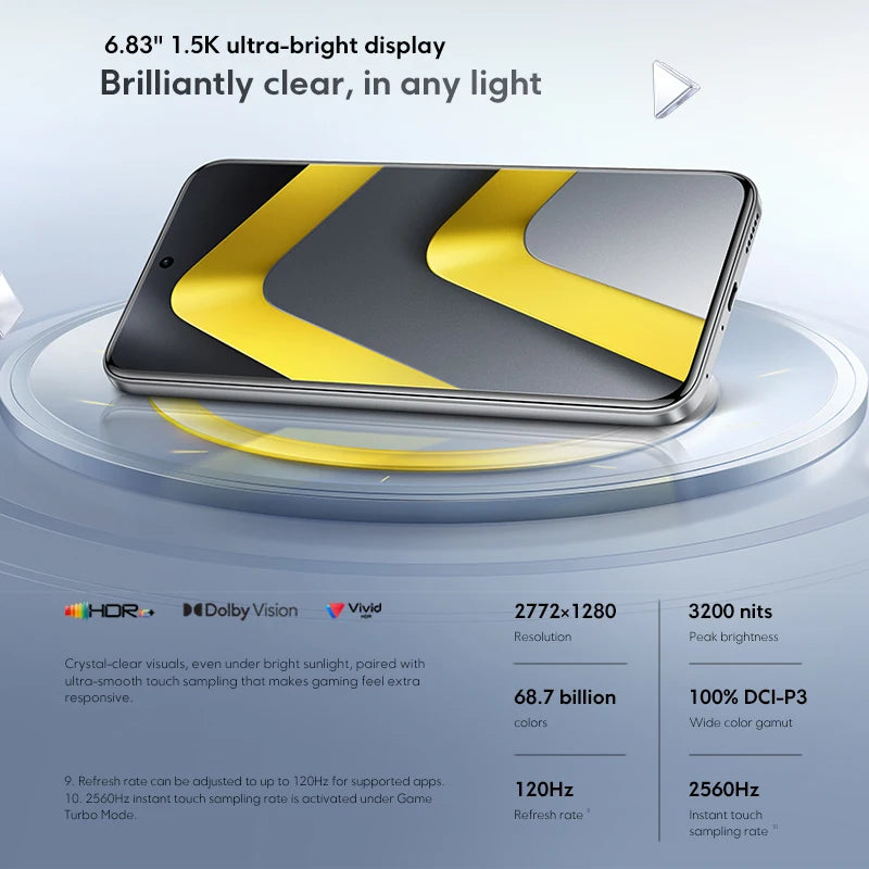 Nouveau smartphone POCO M8 Pro 5G version globale, Snapdragon 7s Gen 4, HyperCharge 100W, 6500mAh, écran 6,83 pouces 1,5K, NFC