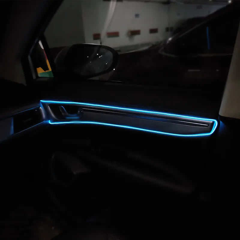 Bandes de lampes décoratives pour intérieur de voiture, lampe d'ambiance, lumière froide, Console de tableau de bord, lumières d'ambiance LED automatiques 1/2/3/4/5M