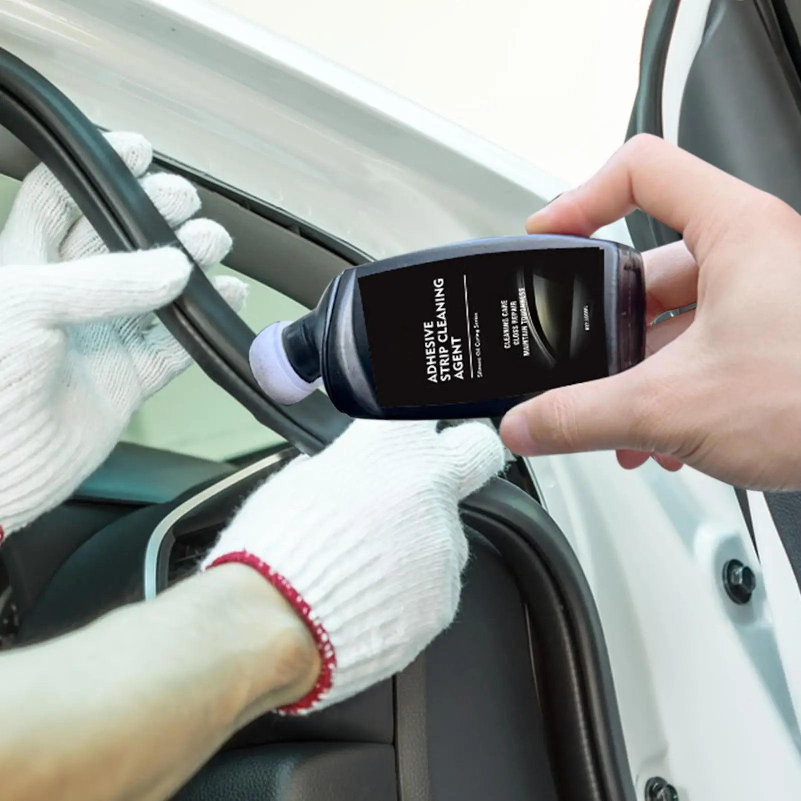 Lubrifiant en caoutchouc pour vitres de voiture, 100ml, Agent de réparation de bande de caoutchouc, Agent adoucissant pour joint en caoutchouc, nettoyant pour caoutchouc pour l'entretien de la voiture