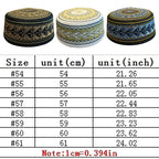 55-60 nouveaux hommes musulmans chapeau de prière coton broderie arabie saoudite chapeau islamique musulman Turban casquette juive hommes foulard vêtements