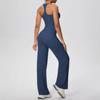 Ensemble de sport et Yoga pour femmes, 2 pièces, couleur unie, Slim, décontracté, gilet en forme de I avec coussinet de poitrine, séchage rapide, taille haute, pleine longueur