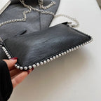 Sacs à bandoulière Design de couleur unie pour femmes chaîne de mode sacs à Main de téléphone portable Sac à bandoulière de mode Sac A Main femme