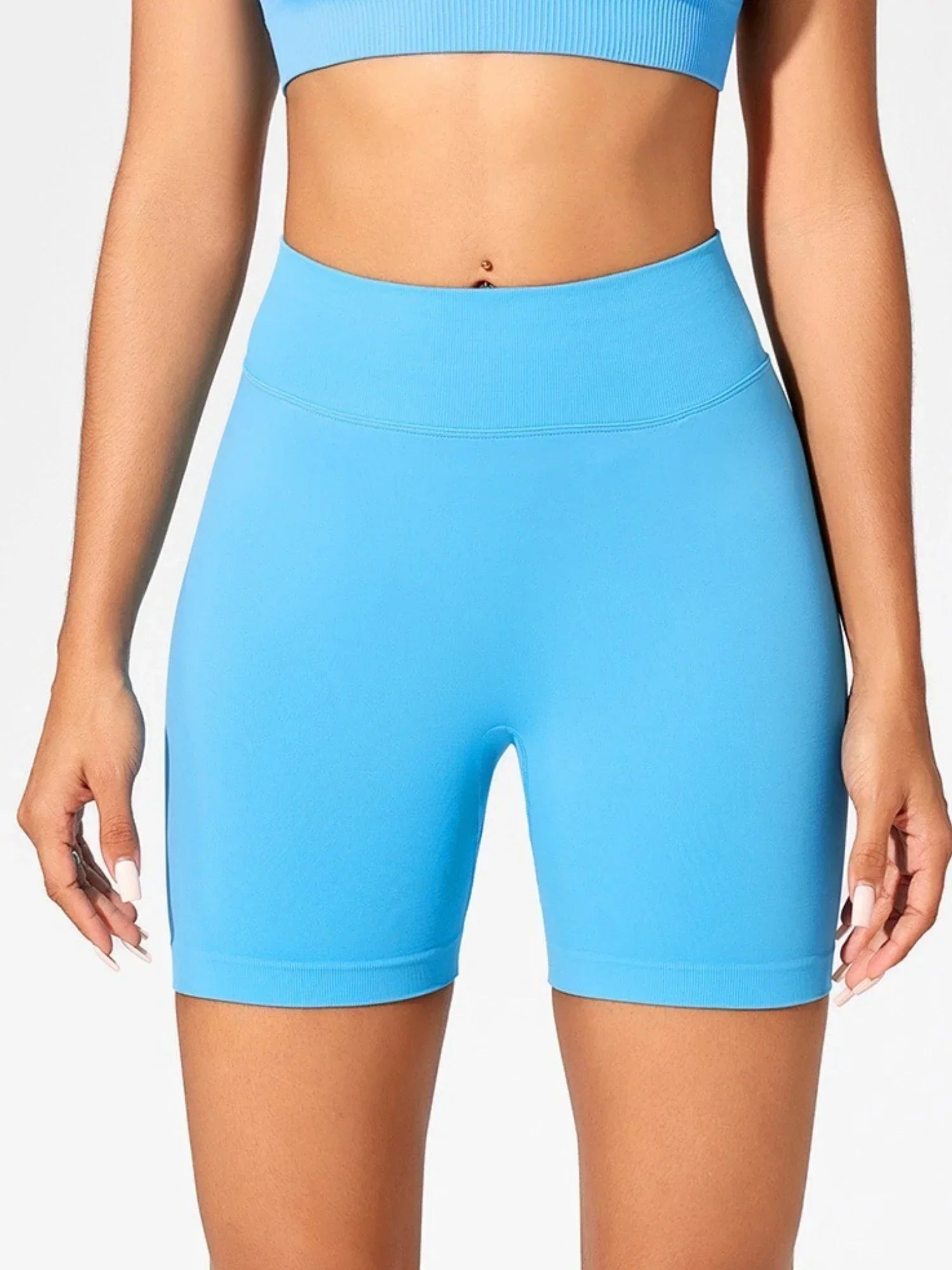 Short de sport pour femme sans couture, taille haute, moulant, pour fitness, entraînement, yoga, course à pied, cyclisme, avec effet push-up