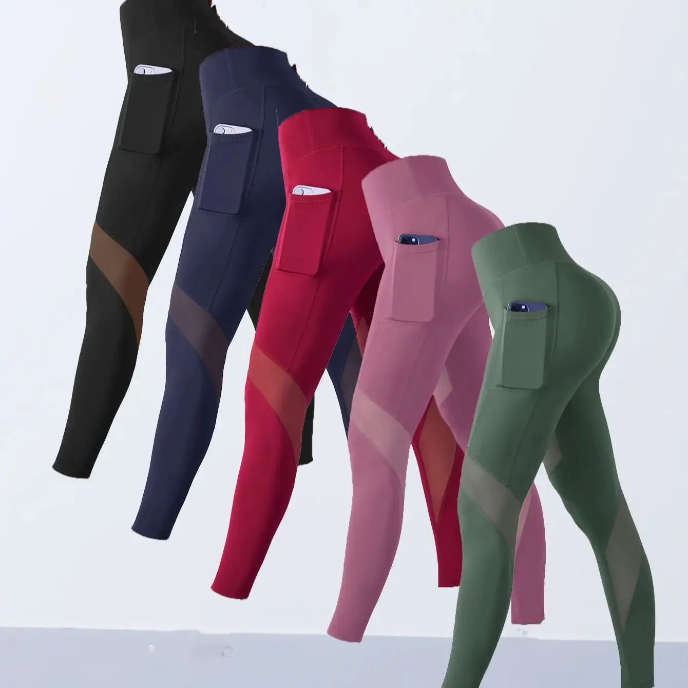 Pantalon de Yoga en maille pour femmes, 1 pièce, Leggings façonnant, taille haute, contrôle du ventre, hanches, course à pied, entraînement, vêtements de sport