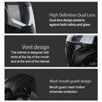 DOT Uchoose casques approuvés Crash moto équipement de protection hommes femmes casque rabattable moto visière Double soleil