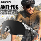 SCVCN extérieur Anti-buée photochromique lunettes de soleil hommes route Anti-buée cyclisme lunettes vélo femmes vélo vtt UV400 lunettes de sport
