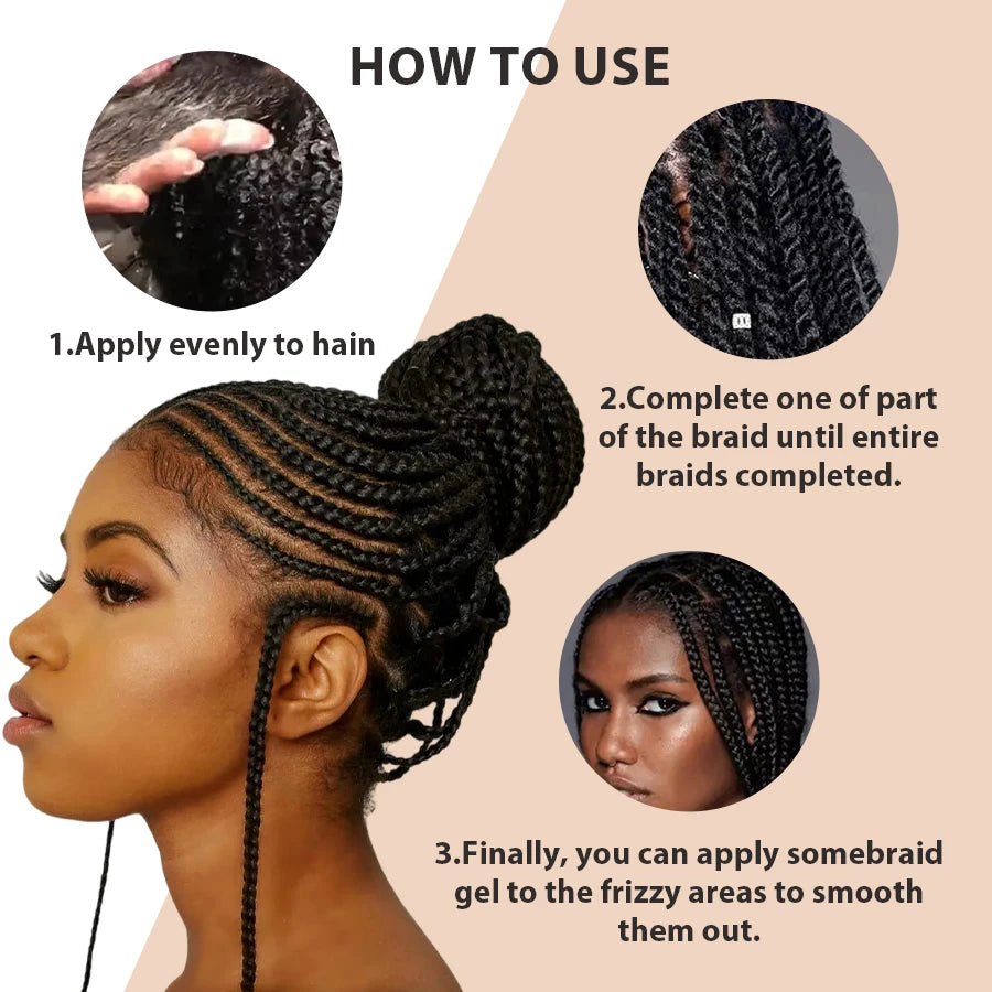 Stylage tressage Gel cire carburateur longue durée forte tenue pommade Anti-frisottis lisse finition des cheveux façonnage contrôle des bords des cheveux