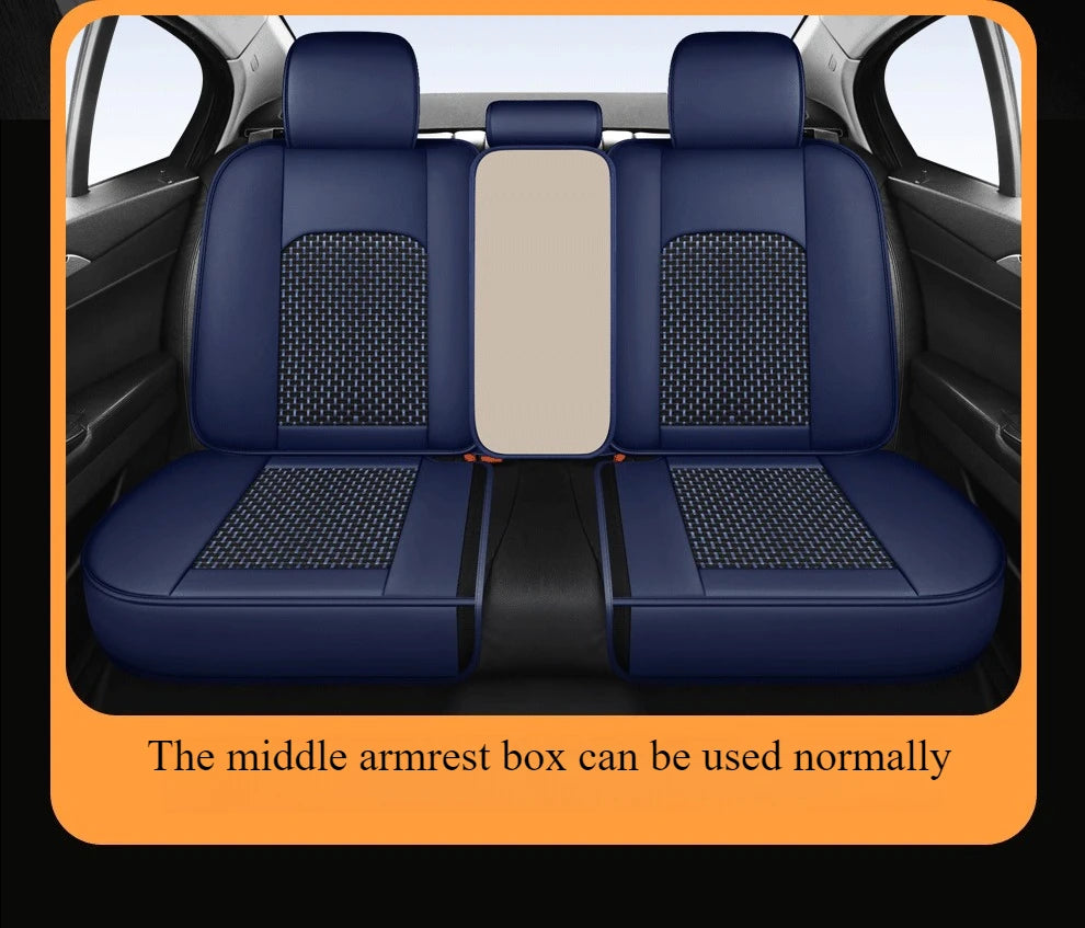 Coussin de siège auto ergonomique – Cuir Nappa et soie glacée, éponge haute résilience, confort toutes saisons pour la plupart des véhicules