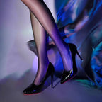 Escarpins classiques à talons hauts pour femmes, chaussures d'automne en cuir souple, Sexy, à fond rouge, pour Banquet et mariage