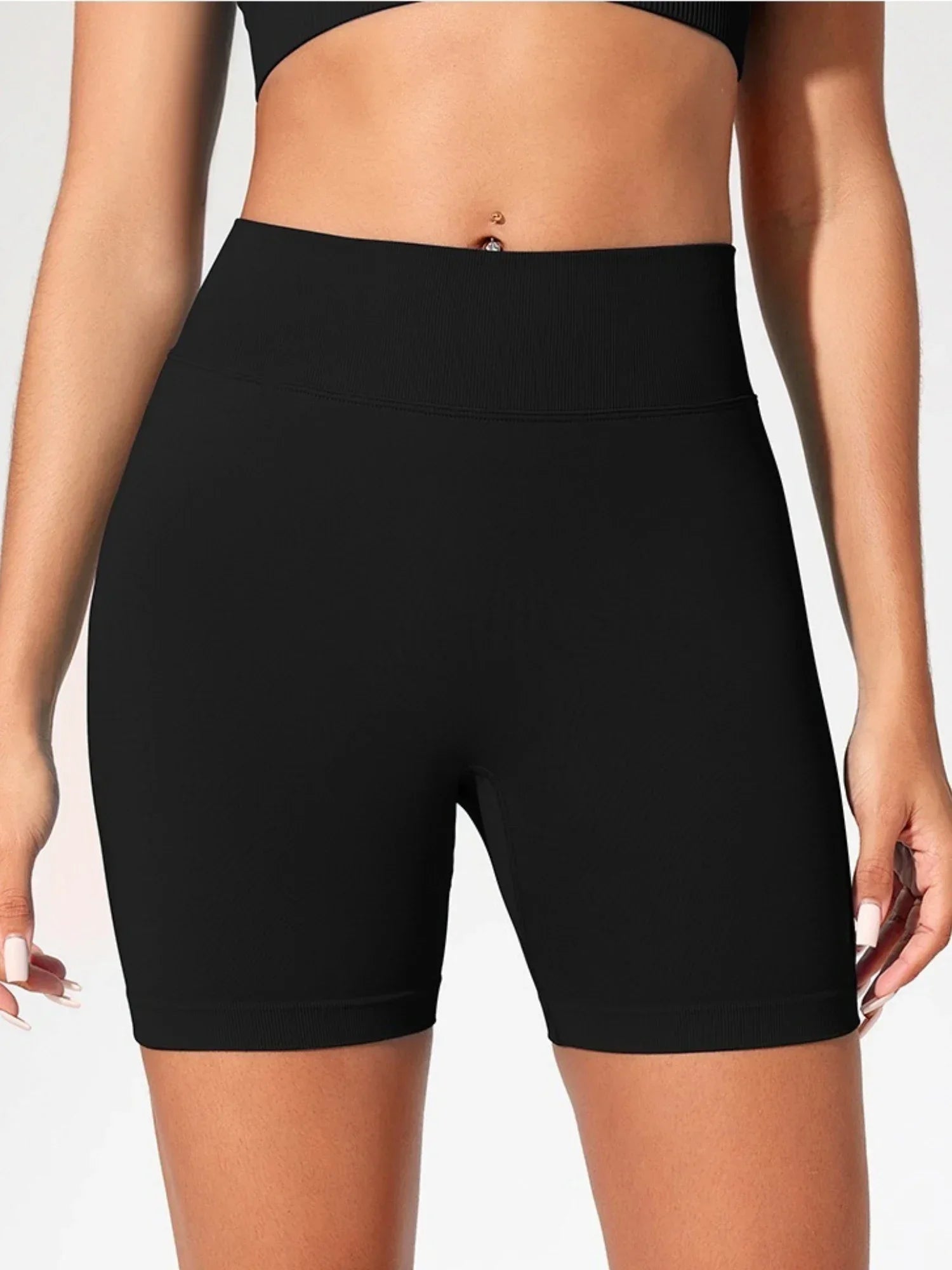 Short de sport pour femme sans couture, taille haute, moulant, pour fitness, entraînement, yoga, course à pied, cyclisme, avec effet push-up