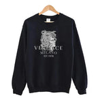 Sweat-shirt à col rond + pantalon de survêtement pour hommes, imprimé de luxe, Simple, décontracté, polyvalent, sport, ensemble deux pièces, automne