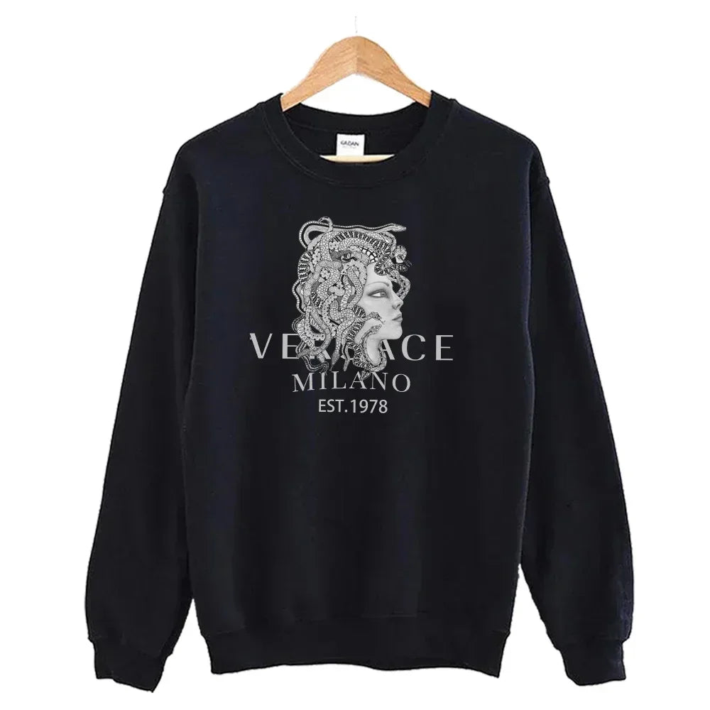 Sweat-shirt à col rond + pantalon de survêtement pour hommes, imprimé de luxe, Simple, décontracté, polyvalent, sport, ensemble deux pièces, automne