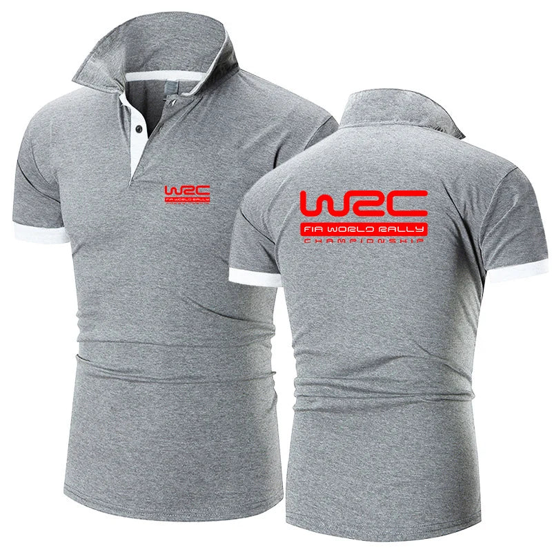Championnat du monde des rallyes WRC nouvelle mode Polo hommes décontracté col rabattu chemise à manches courtes coupe ajustée été hauts Polo