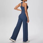 Ensemble de sport et Yoga pour femmes, 2 pièces, couleur unie, Slim, décontracté, gilet en forme de I avec coussinet de poitrine, séchage rapide, taille haute, pleine longueur