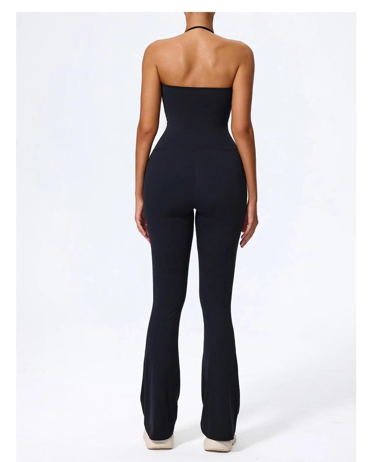 Nouvelle combinaison de yoga sans manches pour femme, salopette évasée de sport à dos nu pour la gym, tenue de sport pour femme