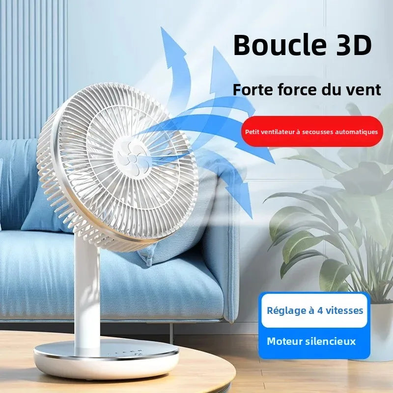 7200mAh ventilateurs rechargeables ventilateur de bureau Portable bureau à domicile dortoir USB petit ventilateur électrique circulateurs d'air ventilateur de Table à vent élevé