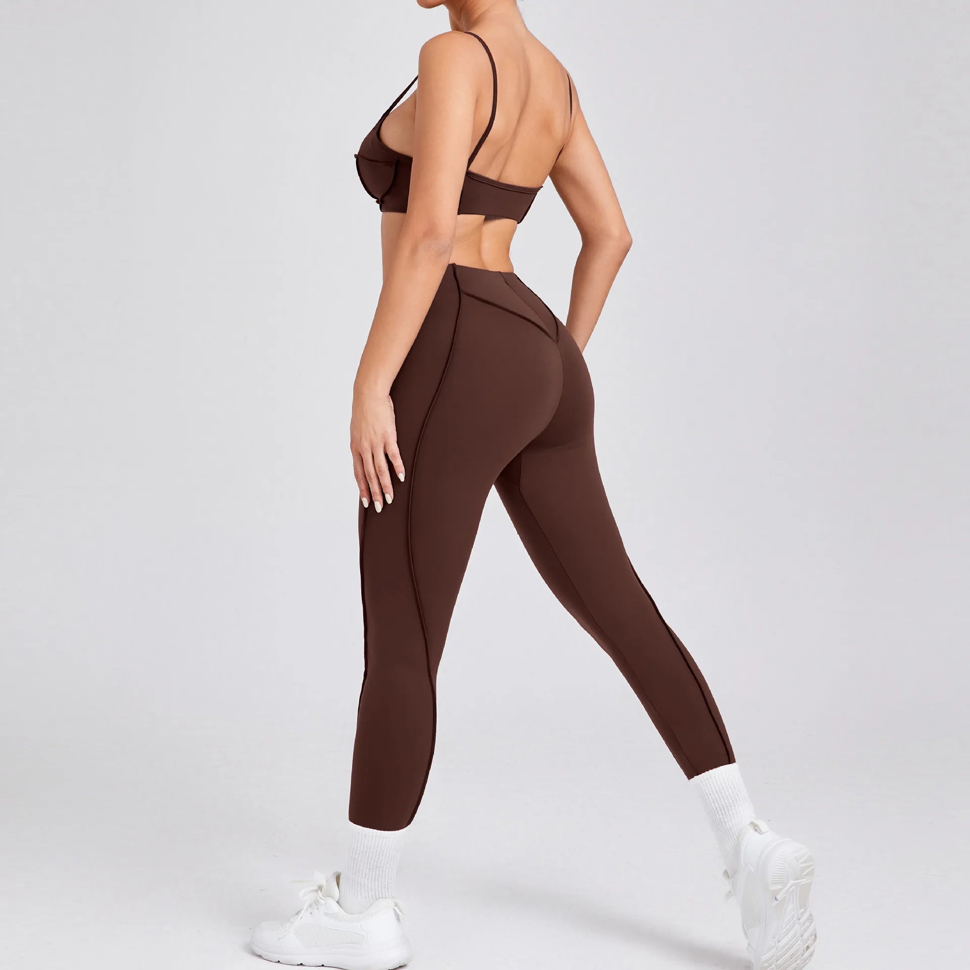 Ensemble de yoga pour femme, survêtement d'entraînement, legging athlétique imbibé, legging push-up de gym, soutien-gorge de fitness, vêtements de sport, vêtements actifs, nouveau