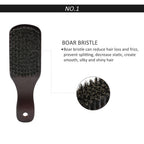 Manche en bois poils de sanglier barbe brosse outil de rasage brosse à cheveux en bois courbé hommes barbe rasage brosse coiffeur moustache brosses