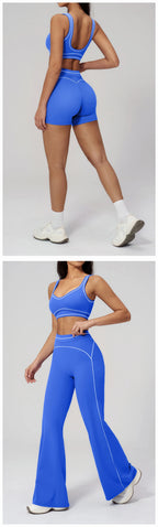 Ensemble de yoga 2 pièces pour femme, tenue de sport, vêtements de gym, ensemble soutien-gorge de sport et pantalon de course, vêtements de yoga et de sport pour femme