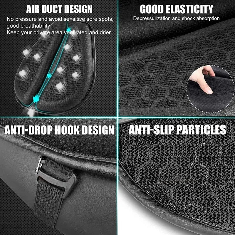 Coussin de siège de Moto 3D nid d'abeille anti-dérapant coussin de siège de Moto en Gel soulagement de la pression coussin de siège de Ride accessoires de Moto