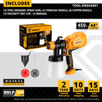 DEKO 450W haute puissance maison pistolet à pulvérisation électrique 800ML pulvérisateur de peinture sans fil ménage HVLP pistolet à peinture pour meubles armoires