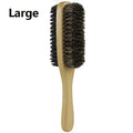 Brosses à cheveux en poils de sanglier pour hommes, brosse ondulée en bois naturel, brosse à barbe masculine, brosse à cheveux polyvalente pour touristes, brosse à barbe double face, S, M, L, 1PC