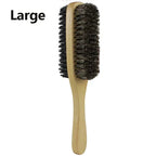 Brosses à cheveux en poils de sanglier pour hommes, brosse ondulée en bois naturel, brosse à barbe masculine, brosse à cheveux polyvalente pour touristes, brosse à barbe double face, S, M, L, 1PC