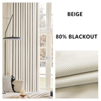 Rideaux de salon et de chambre à coucher sur mesure, épais, couleur unie, jacquard double face, occultants à 80%-90%, hauteur 310 cm