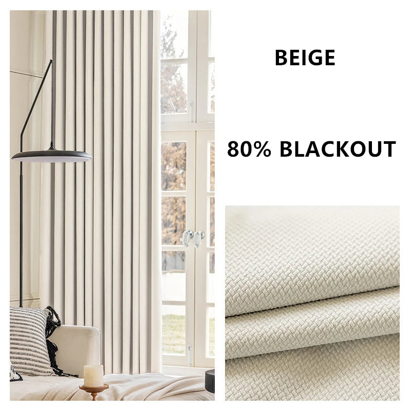 Rideaux de salon et de chambre à coucher sur mesure, épais, couleur unie, jacquard double face, occultants à 80%-90%, hauteur 310 cm