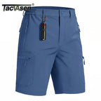 TACVASEN Short cargo d'été à 5 poches zippées, séchage rapide, pour homme, short de pêche, extensible, pour la randonnée en plein air, short de travail en nylon, léger