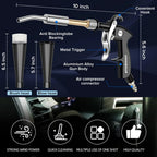 Pistolet de nettoyage de voiture haute pression, pistolet à air comprimé pour le detailing automobile, lavage à sec, outils professionnels de nettoyage intérieur de voiture