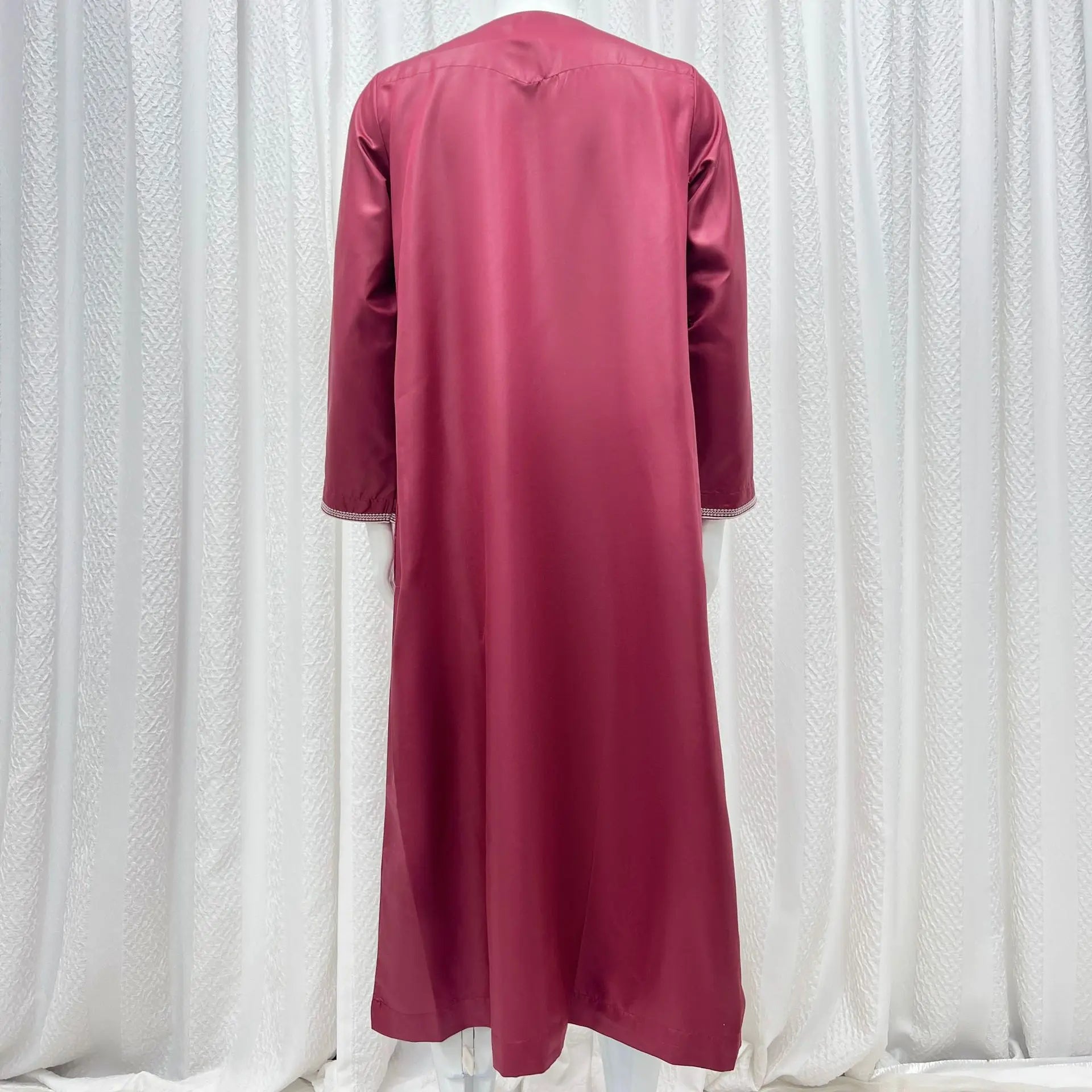 Hommes musulmans à manches longues Robe pull Aman Abaya Jubba Thobe pour hommes saoudien arabe caftan Islam vêtements Rayer Robe Afghan mâle