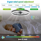 Ventilateur de plafond LED silencieux avec télécommande, ventilateur de plafond moderne, éclairage à intensité variable, chambre à coucher, bureau, salle à manger