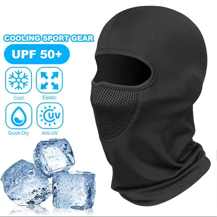 Masque de Protection contre le vent et la chaleur pour Moto, masque complet respirant, cagoule, chapeau, écharpe, capuche, casquette coupe-vent pour motard