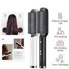 Outils professionnels de coiffure - Appareil de lissage des cheveux pour salons de beauté - Peigne et brosse lissante chauffante pour cheveux