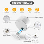 Lampes murales LED avec télécommande, appliques murales magnétiques sans fil, 3 couleurs, variable, rechargeable par USB, pour chambre à coucher, lampe de chevet
