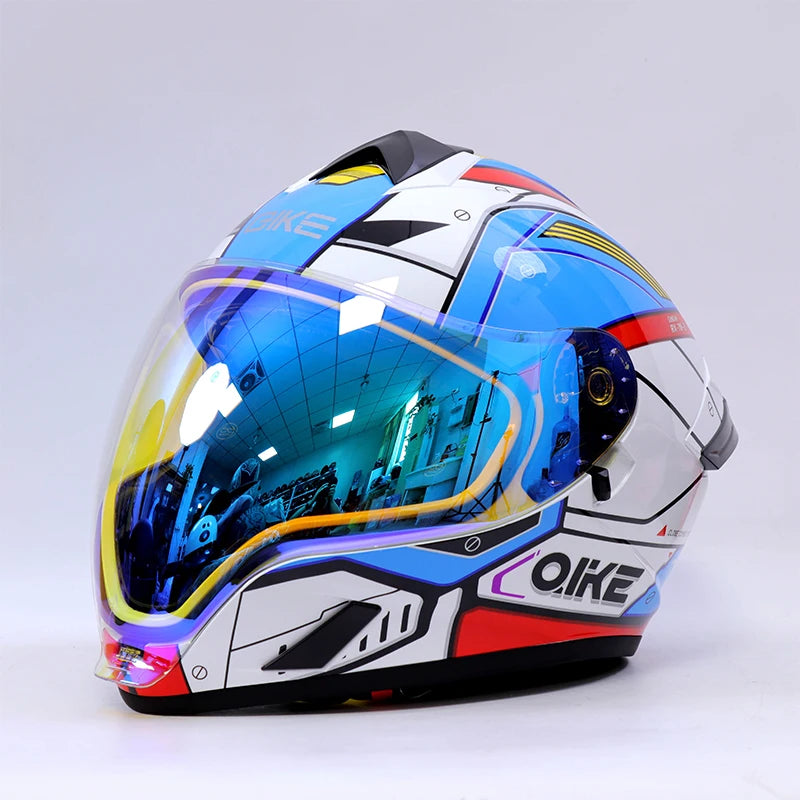 Casque de moto modulaire intégral pour adulte certifié DOT 3C, double visière pare-soleil, anti-UV, à dégagement rapide, Casco Capacete